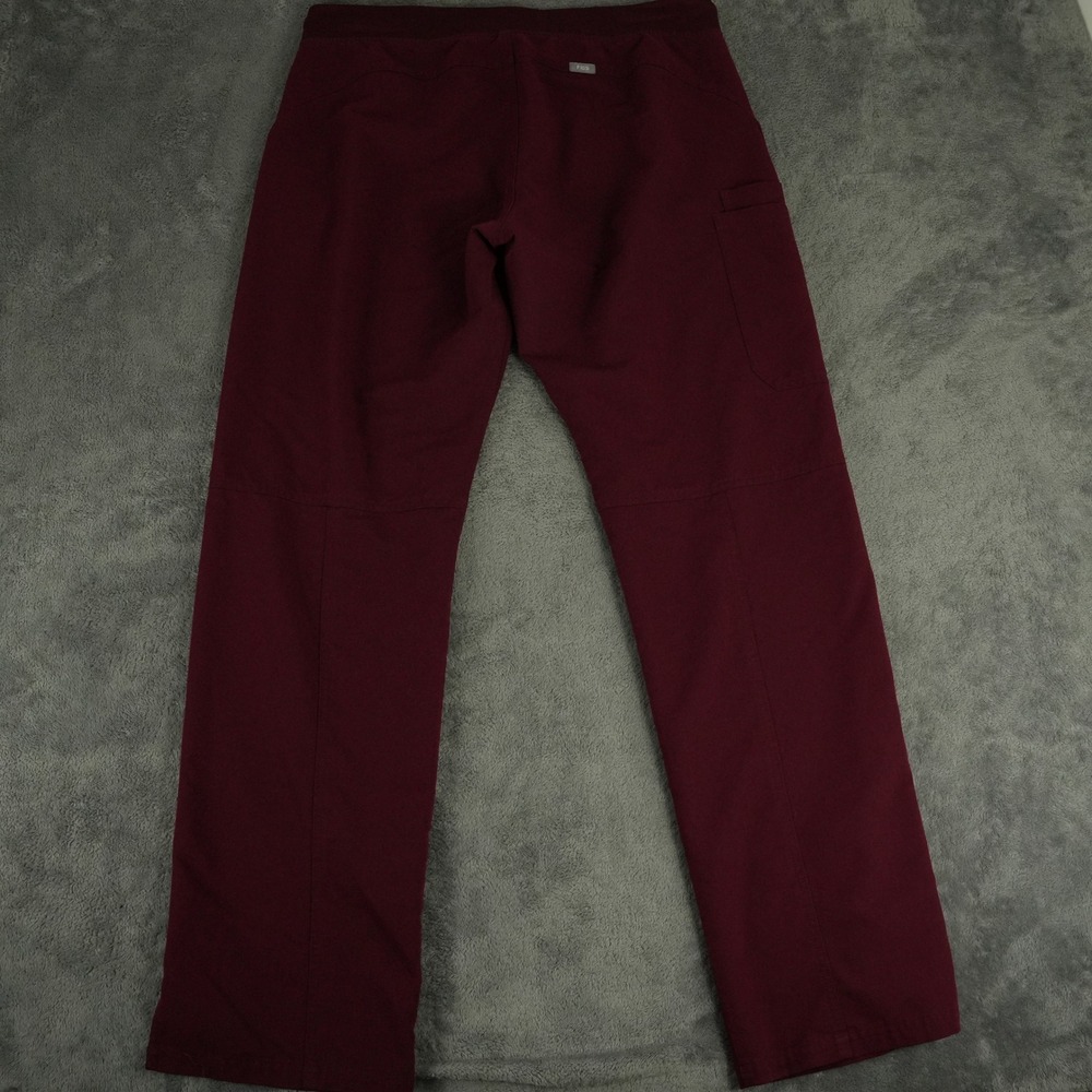 FIGS Kade Straight-Leg Scrub Pant Womens Large Tall Burgundy Medical T21004T - Picture 4 of 11